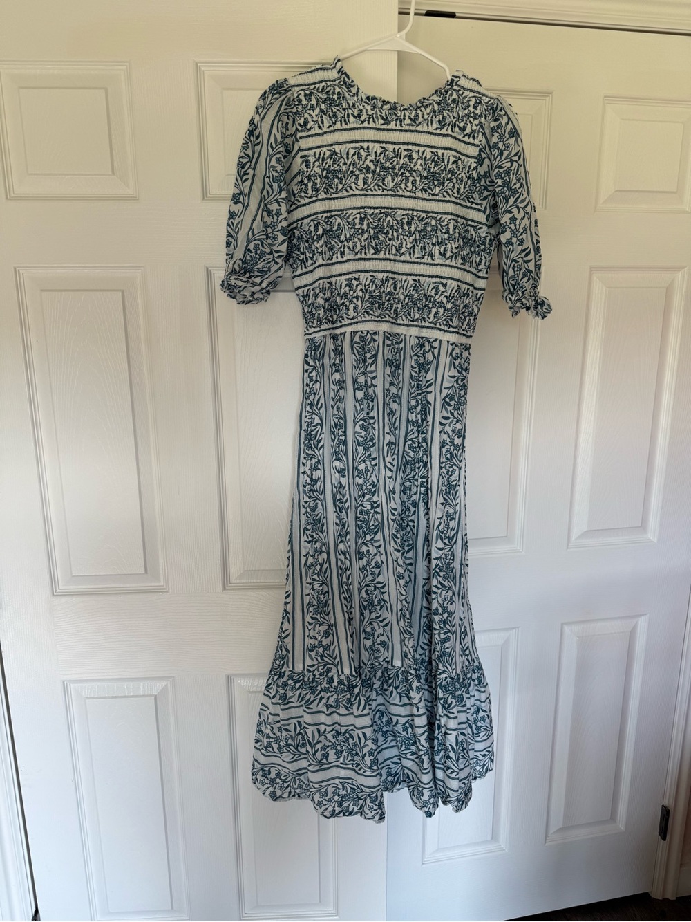 Ivy City Co Blue and White Floral Maxi Dress